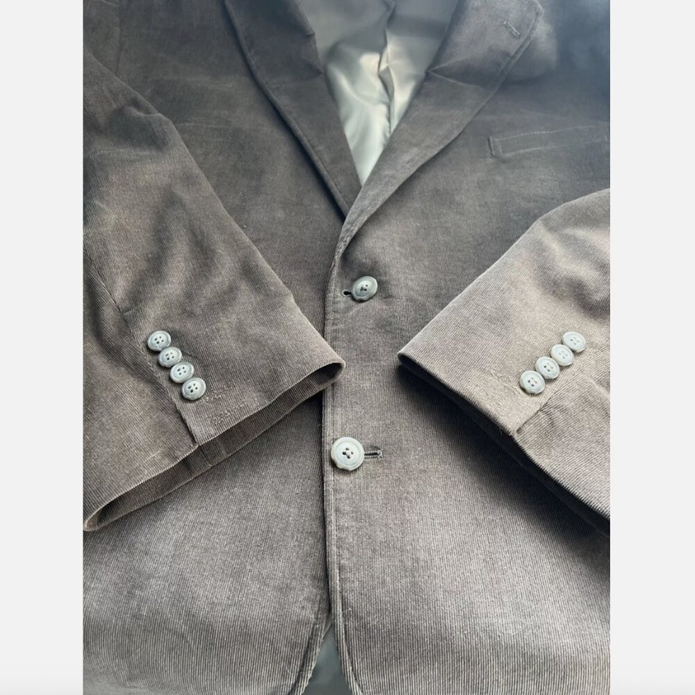 Calvin Klein Brown Corduroy Two Button Blazer Sport Coat - 54R - Picture 9 of 15